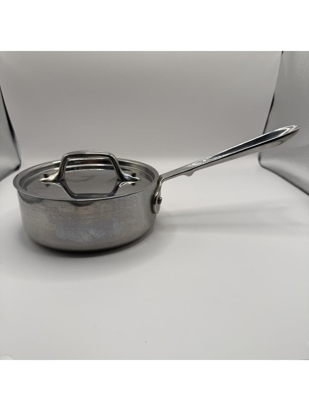 All-Clad Saucepan D3 Stainless Steel 1 QT with Lid